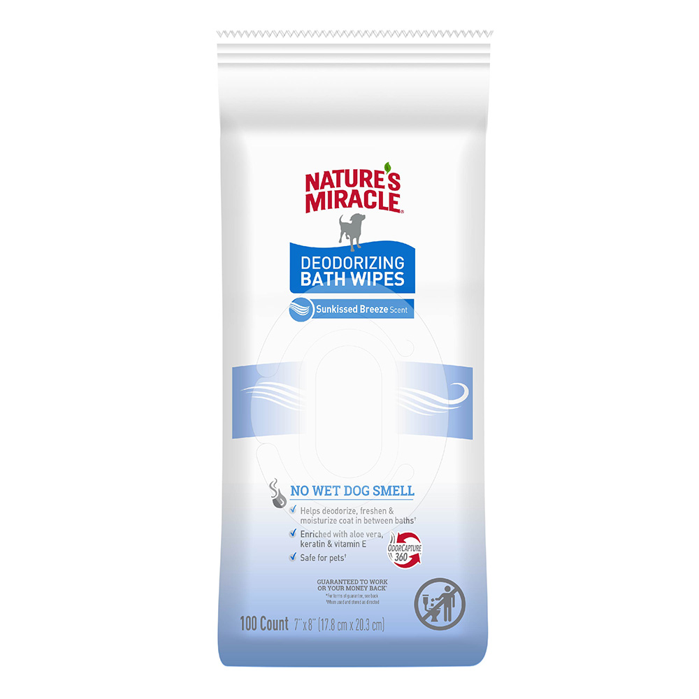Deodorizing Bath Wipes For Dogs Neutralize Tough Pet Odors